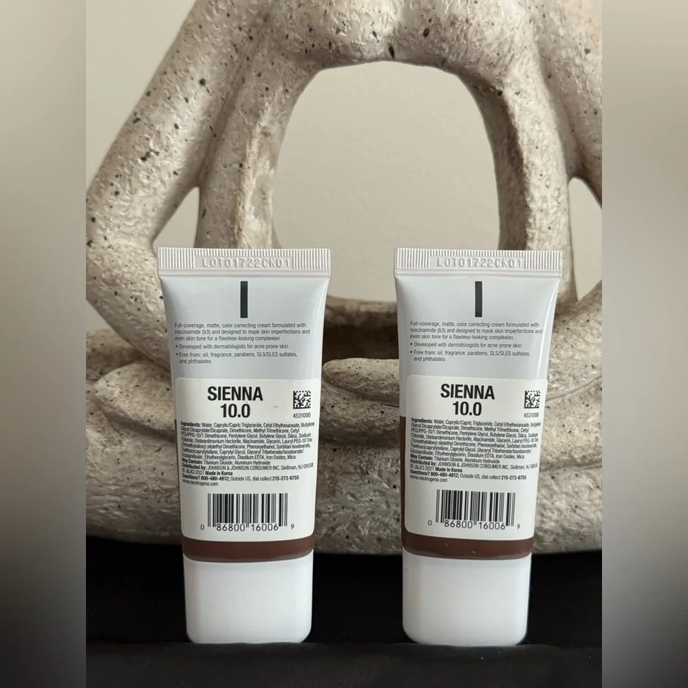 Neutrogena® Clear Coverage Flawless Matte CC Cream 10 Sienna- 2 Pk
